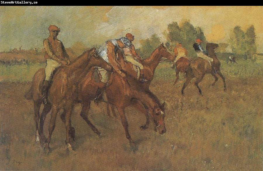 Edgar Degas Before the race